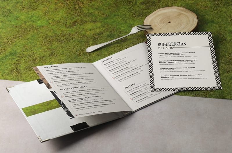 Cartas restaurante personalizadas