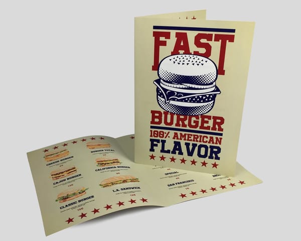 Cartas restaurante desechables