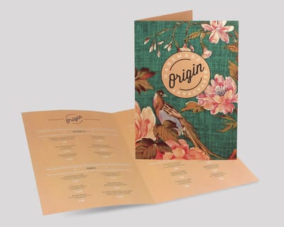Cartas de Restaurante Plegadas
