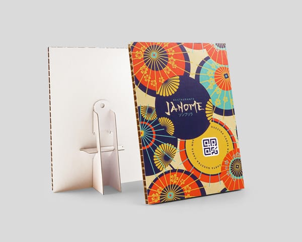 Display nido de abeja con peana