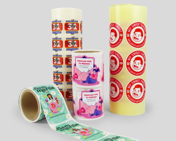 Etiquetas manual en bobina