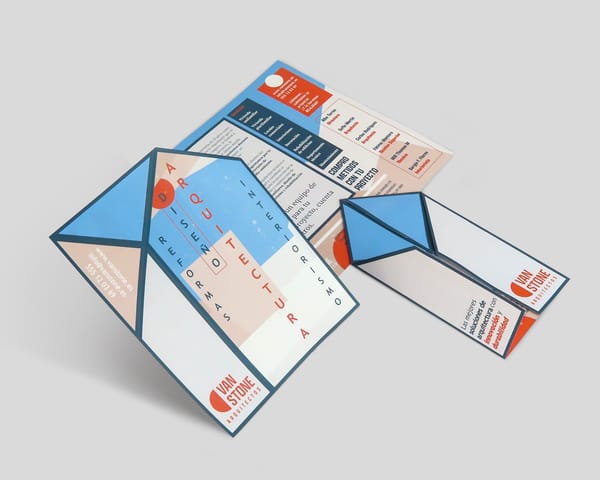 Folletos plegados en 2 esquinas