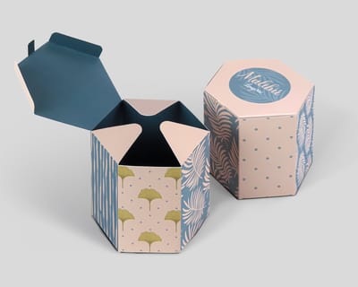 Caja hexagonal