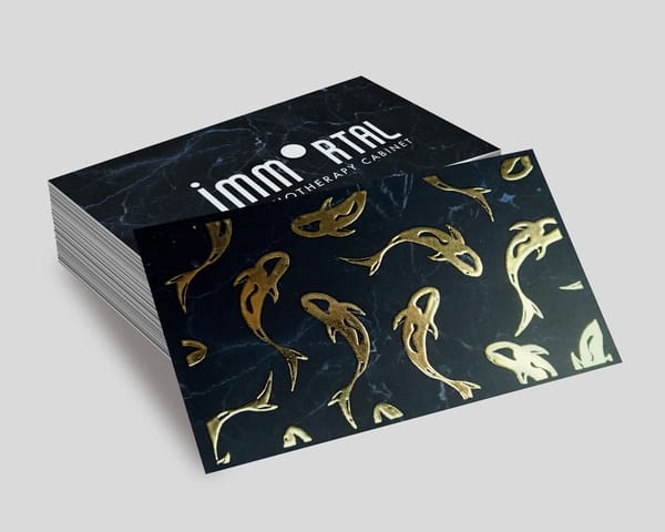 Tarjetas de visita metalizadas